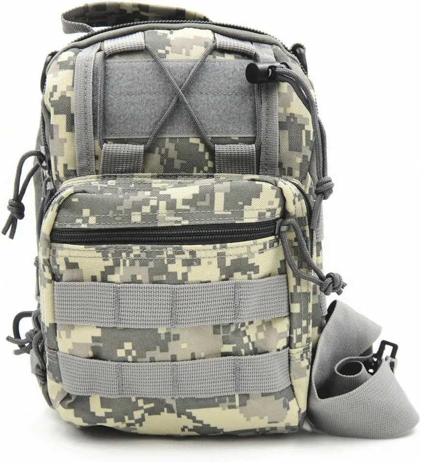 FAMI Outdoor Tactical Bag Backpack, Military Sport Bag Pack Sling Shoulder Backpack Tactical Satchel for Every Day Carry (ACU)