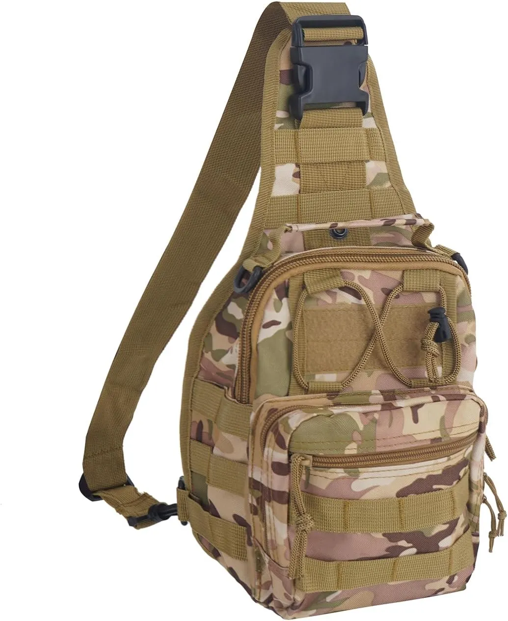 FAMI Outdoor Tactical Bag Backpack, Military Sport Bag Pack Sling Shoulder Backpack Tactical Satchel for Every Day Carry (CP)