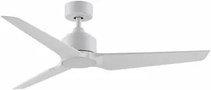 Fanimation TriAire Custom - 3 Blade Ceiling Fan-12.42 Inches Tall and 52 Inches Wide-Matte White Finish-Matte White Blade Color