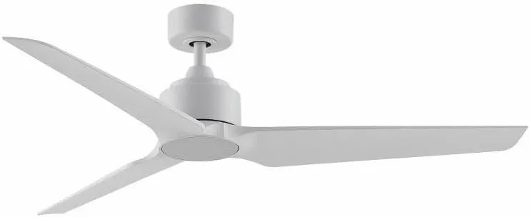 Fanimation TriAire Custom - 3 Blade Ceiling Fan - 12.42 Inches Tall and 56 Inches Wide - Matte White Finish - Matte White Blade Color