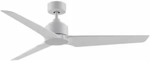 Fanimation TriAire Custom - 3 Blade Ceiling Fan - 12.42 Inches Tall and 56 Inches Wide - Matte White Finish - Matte White Blade Color