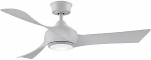 Fanimation Wrap Custom - 3 Blade Ceiling Fan with Light Kit-13.05 Inches Tall and 48 Inches Wide-Matte White Finish-White Washed Blade