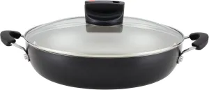 Farberware Smart Control Nonstick Frying/Skillet/Everything Pan with Lid and Side Handles, 11.25 Inch, Black