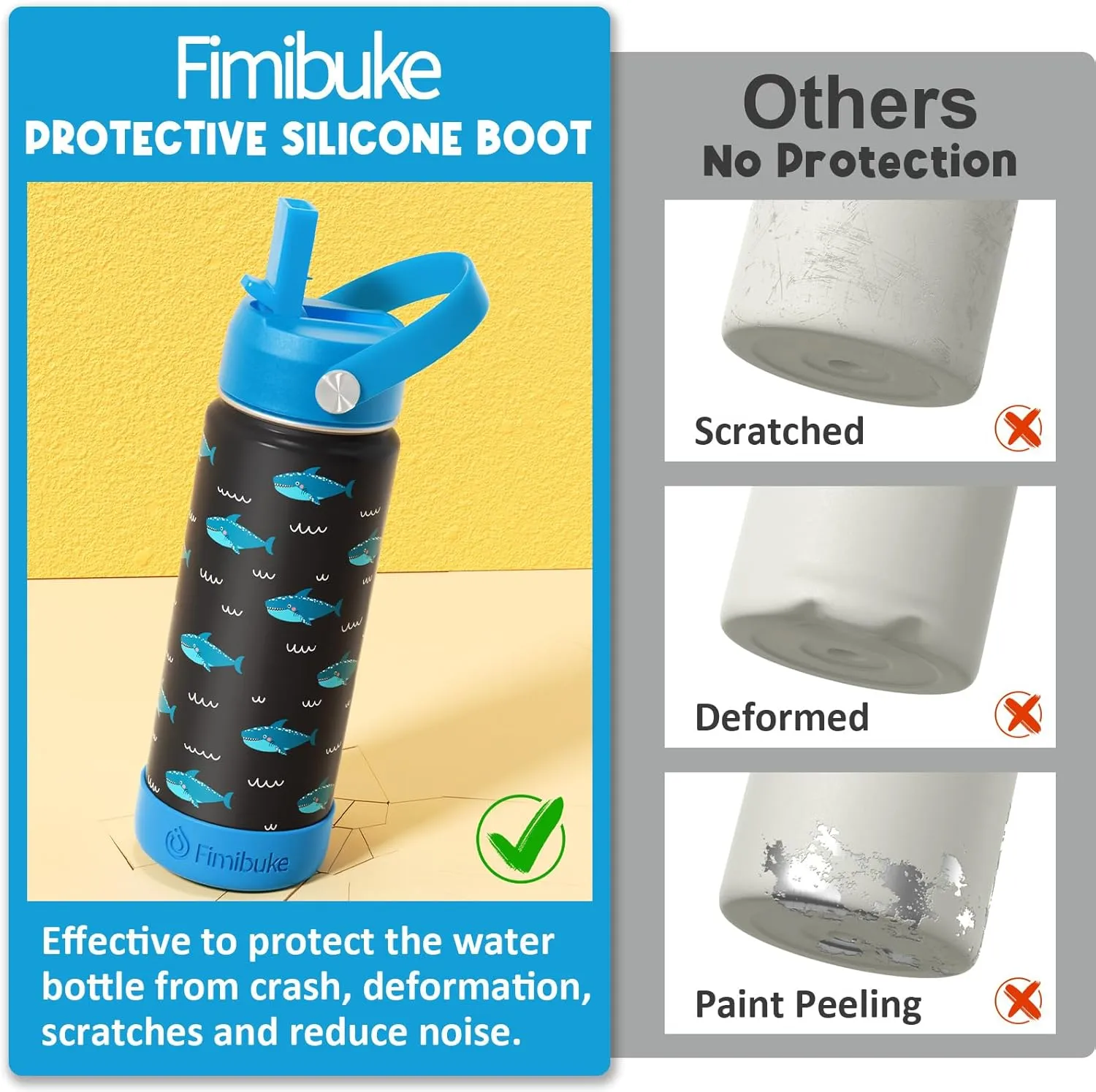 Fimibuke Kids Insulated Water Bottle, 18oz BPA FREE 18/8 Stainless Steel Kids Cup with Straw Travel Tumbler Double Wall Vacuum Leak Proof Toddler Water Bottle for School Boys Girls(1 Pack, Space)