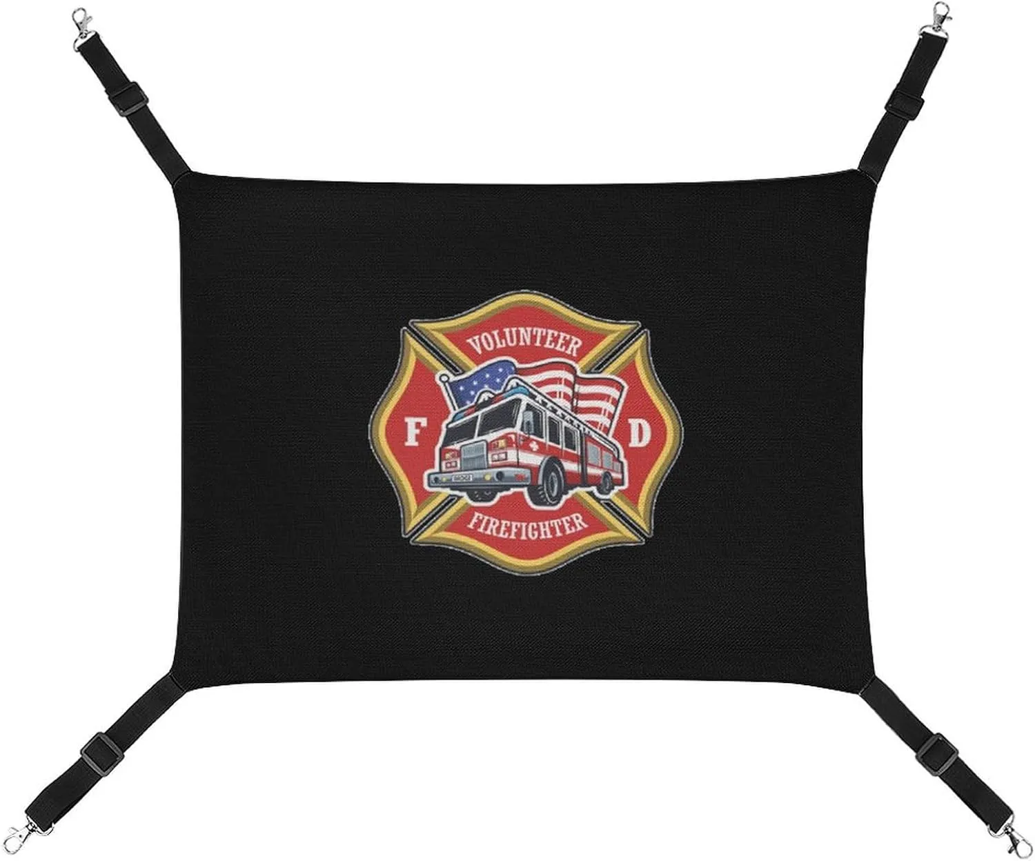 Firefighting Truck Hanging Cat Bed Soft Breathable Pet Hammock for Cage Pet Sleeper for Kitten Ferret Puppy Rabbit