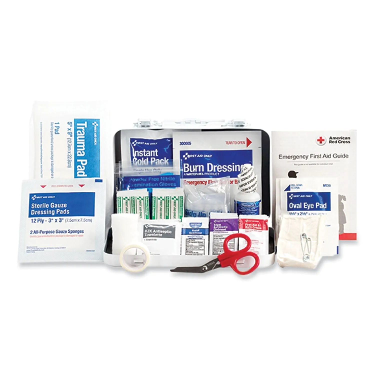 First Aid Only™ ANSI 2021 First Aid Kit for 10 People, 76 Pieces, Metal Case
