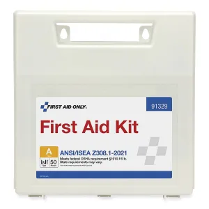 First Aid Only™ ANSI 2021 First Aid Kit for 50 People, 184 Pieces, Plastic Case