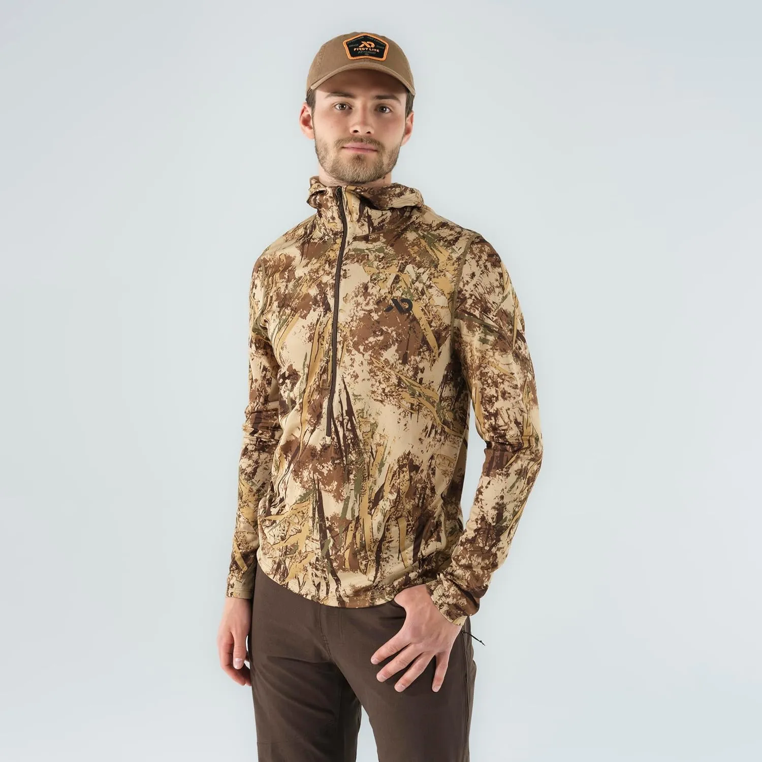First Lite Men's Yuma Synthetic Hoody - Breathable Ultralight Camo Hunting Baselayer
