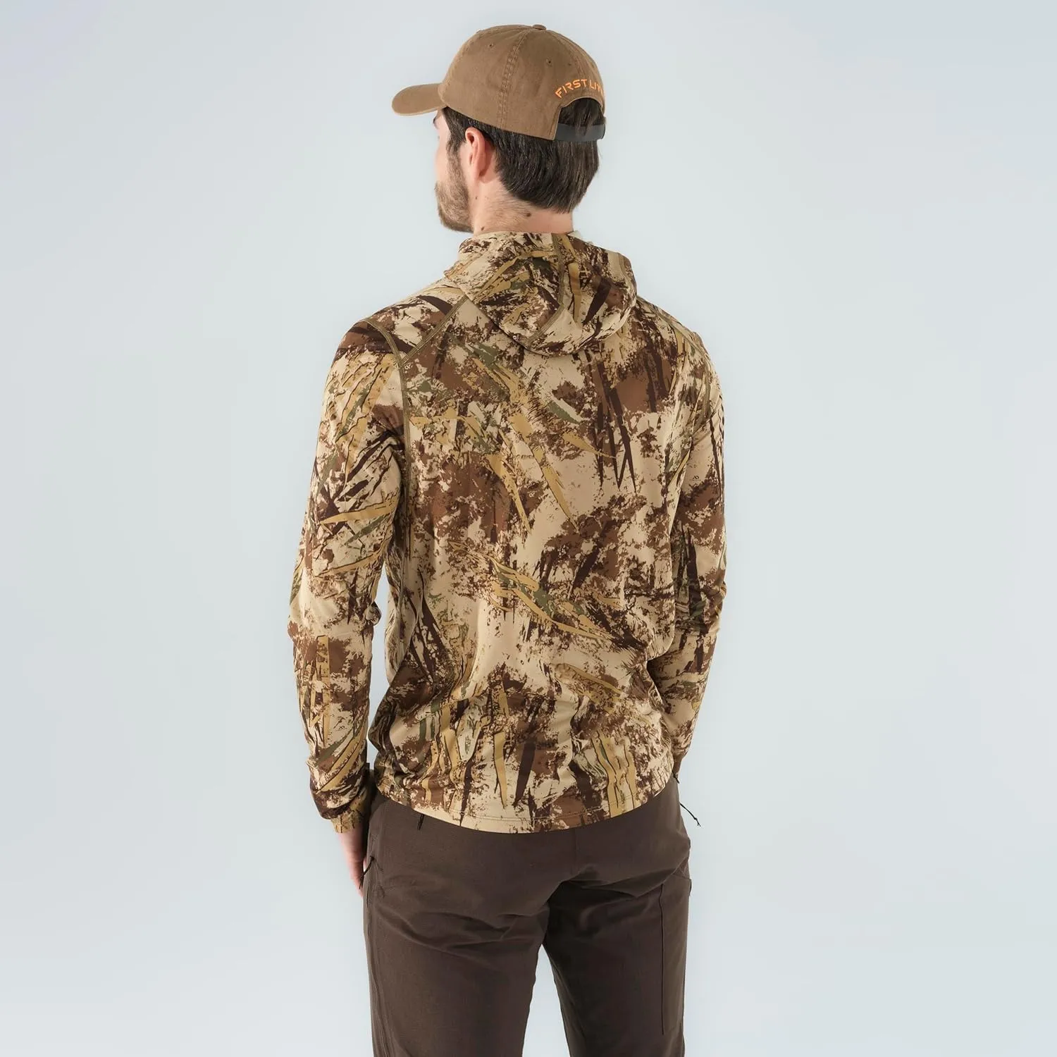 First Lite Men's Yuma Synthetic Hoody - Breathable Ultralight Camo Hunting Baselayer