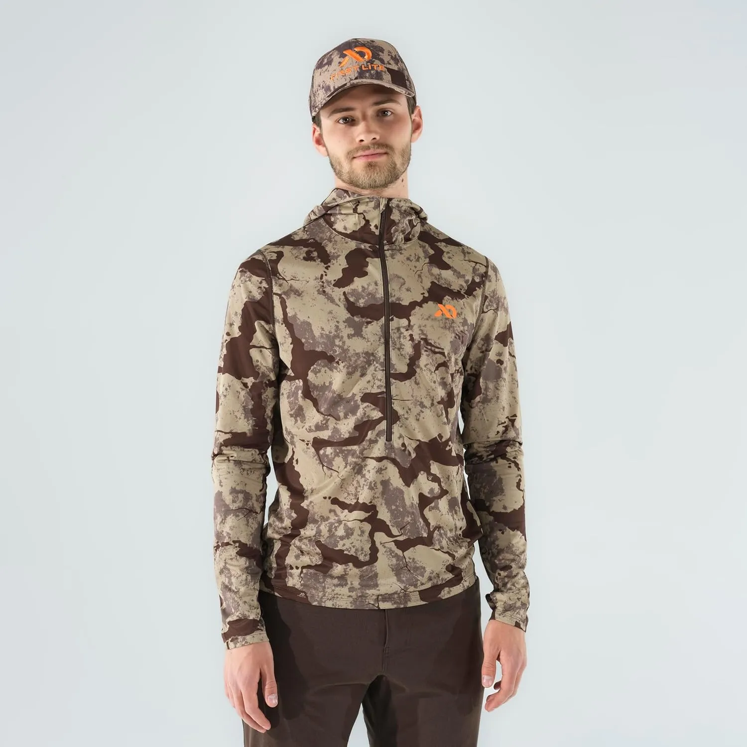 First Lite Men's Yuma Synthetic Hoody - Breathable Ultralight Camo Hunting Baselayer