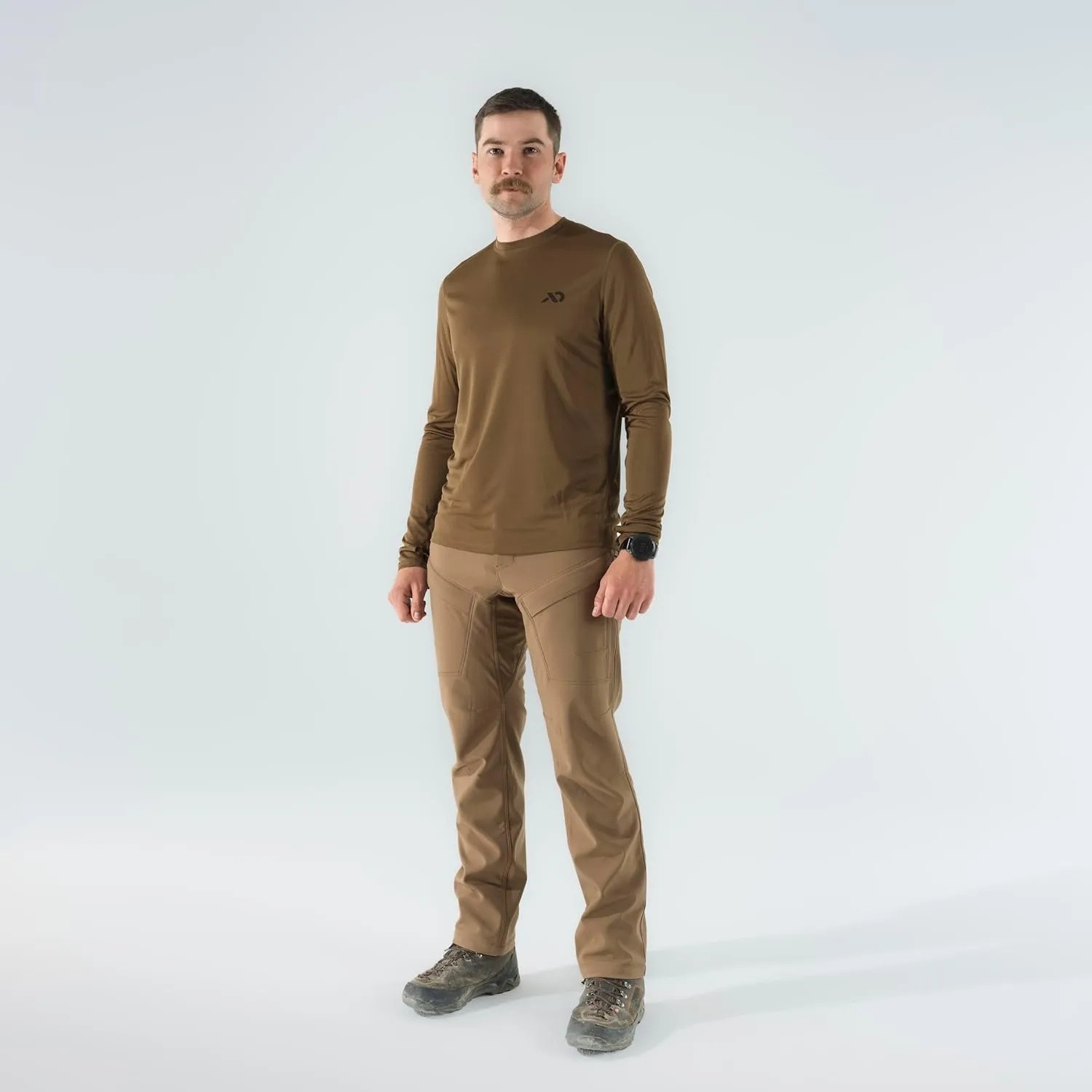 First Lite Men's Yuma Synthetic Long Sleeve Crew - Breathable Ultralight Camo Hunting Baselayer