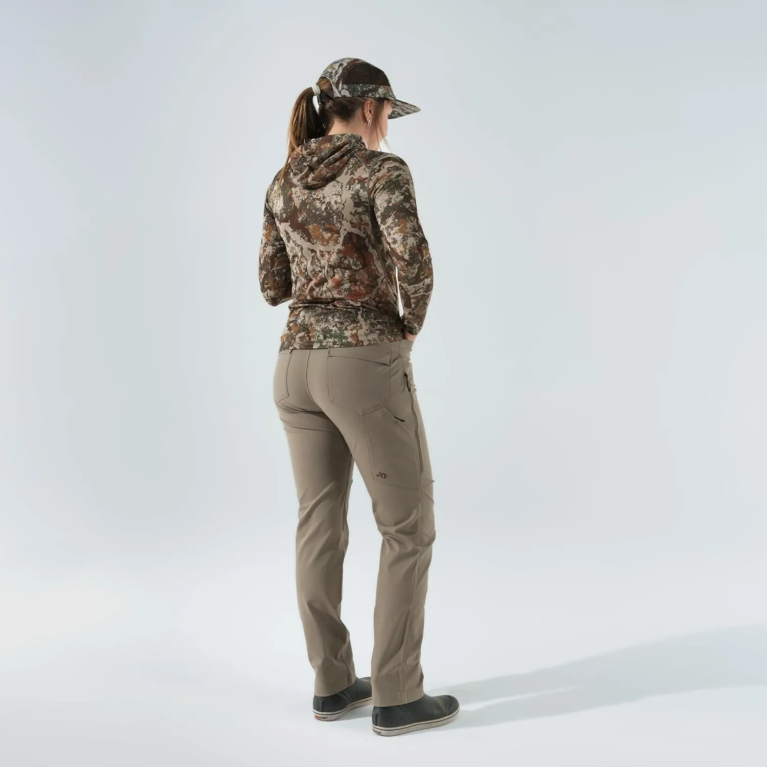 First Lite Women's Yuma Synthetic Hoody - Breathable Ultralight Camo Hunting Baselayer
