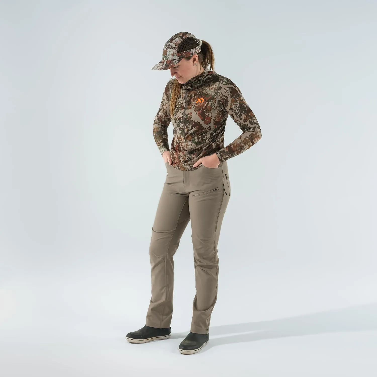 First Lite Women's Yuma Synthetic Hoody - Breathable Ultralight Camo Hunting Baselayer