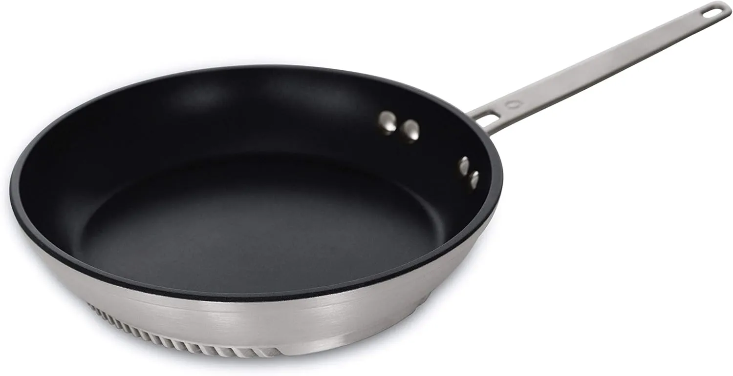 FlamePro™ Rapid Heating 10-Inch Professional Nonstick Aluminum Fry Pan/Skillet by Turbo Pot®, Time-and-Energy Saving Cookware for Gas Stove, Commercial Grade