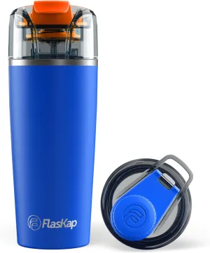 Flaskap Game Day Madic System: 6oz/9oz Tumbler Attachment and 22oz/30oz Insulated Water Bottle, Removable Dispenser Drink Tumbler, Leak Proof Lid