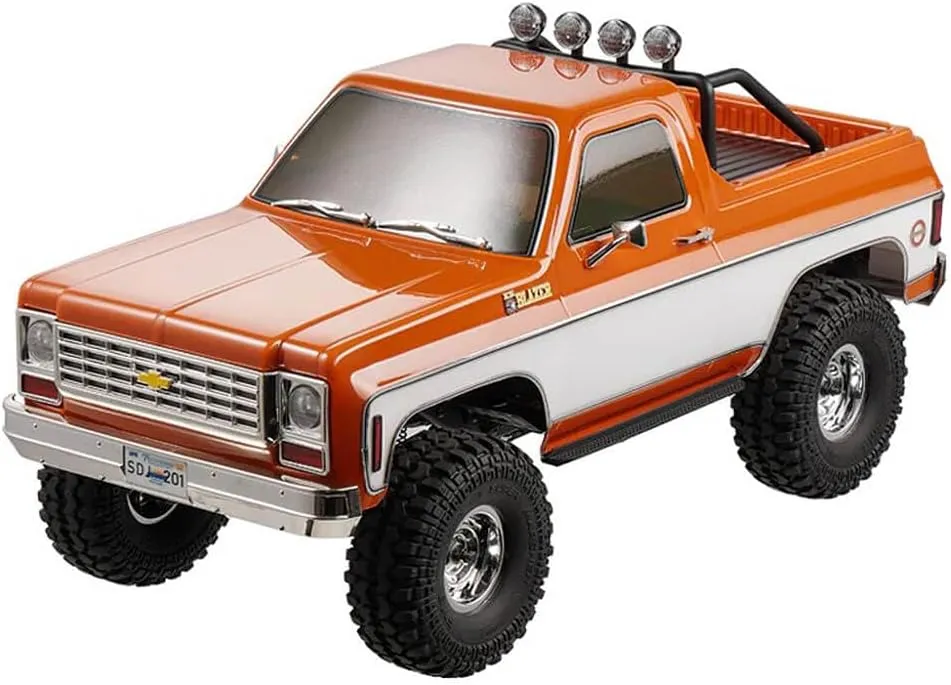 FMS RC Crawler FCX10 Chevy K5 Blazer RS Officially Licensed Pickup Truck Rock Truck 11CH 2.4GHz RC Car for Adults (Orange)