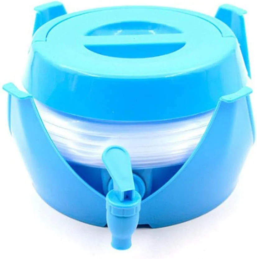 Folding Water Container Collapsible Water Carrier Portable Water Bucket with Tap for Camping Hiking Hunting