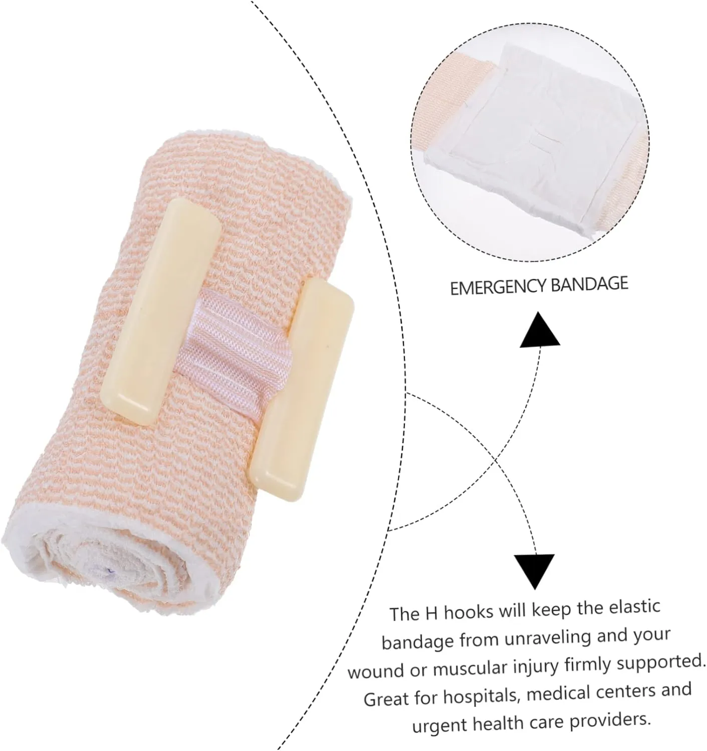 FRCOLOR 3pcs Disposable Emergency Trauma Blood Stopper Tape Elastic Wrap Polyester Quick Release Buckle Fit Wrist First Aid Kit Outdoor Use Protection