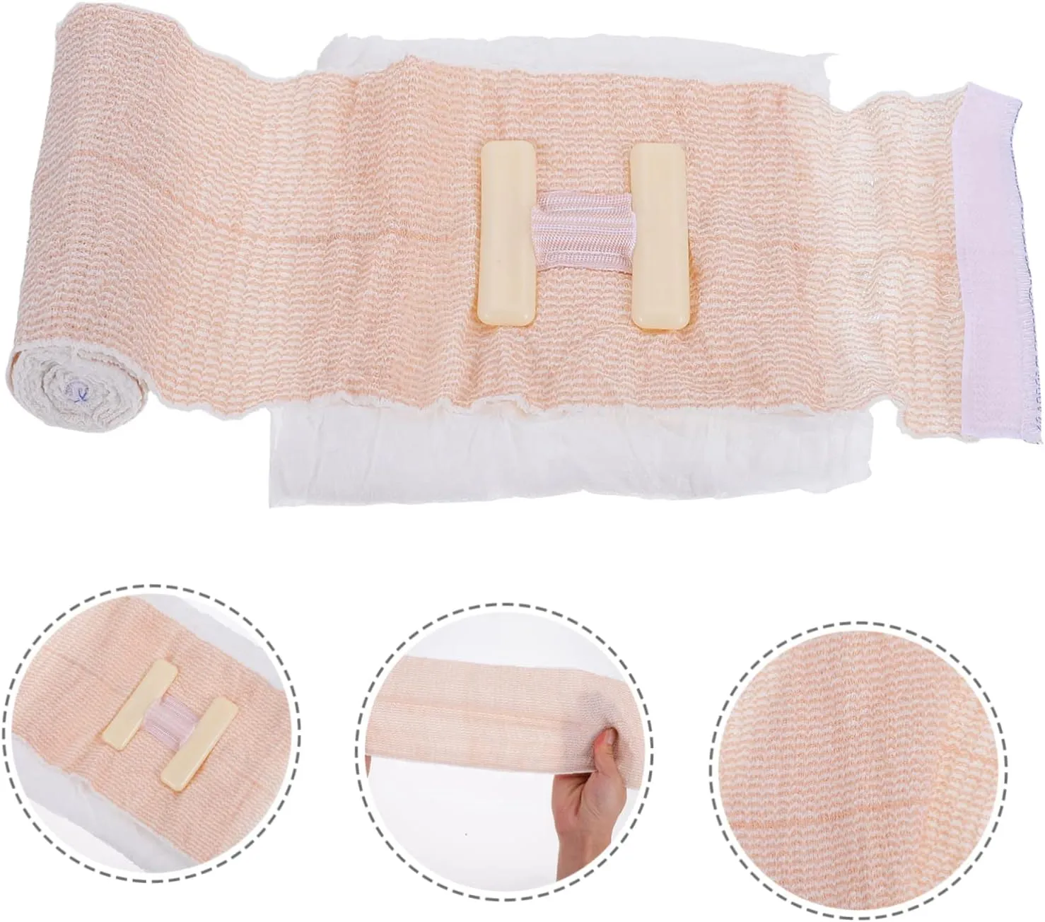 FRCOLOR 3pcs Disposable Emergency Trauma Blood Stopper Tape Elastic Wrap Polyester Quick Release Buckle Fit Wrist First Aid Kit Outdoor Use Protection