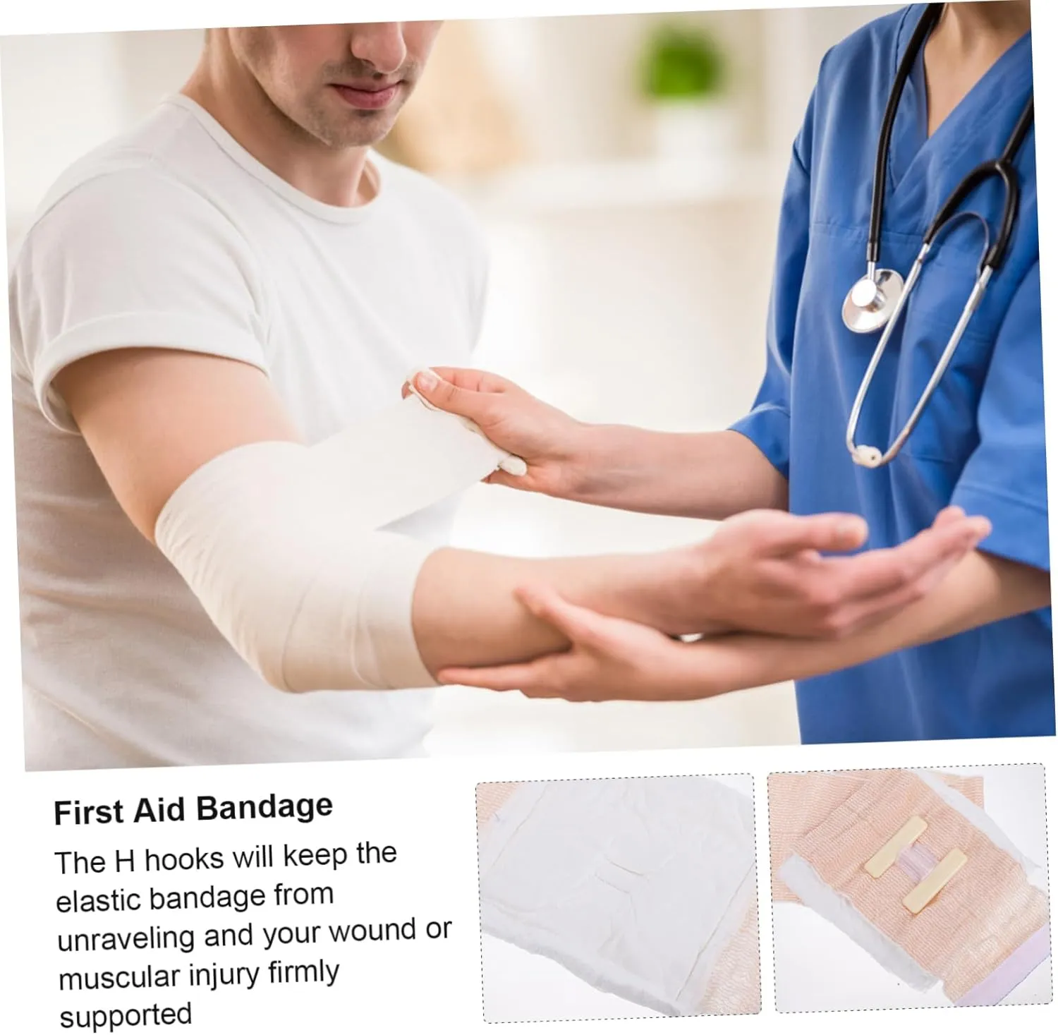 FRCOLOR 3pcs Disposable Emergency Trauma Blood Stopper Tape Elastic Wrap Polyester Quick Release Buckle Fit Wrist First Aid Kit Outdoor Use Protection
