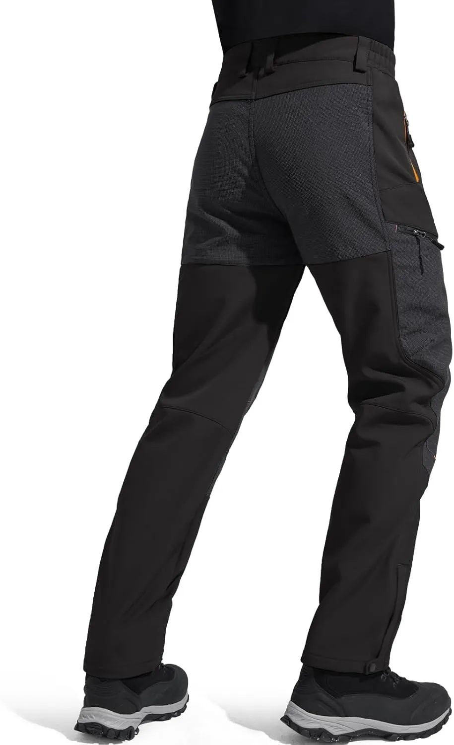FREE SOLDIER Waterproof Mens Ski Pants Hiking Outdoor Snowboard Snow Pants with Bottom Leg Zipper