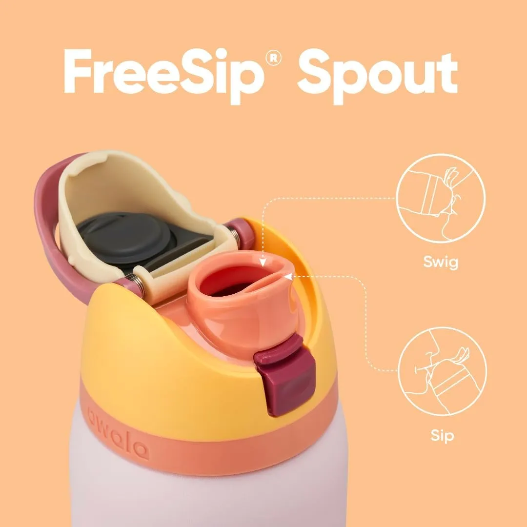 FreeSip Insulated Stainless Steel Water Bottle with Straw for Sports and Travel, BPA-Free Sports Water Bottle, 32 oz, Candy Store