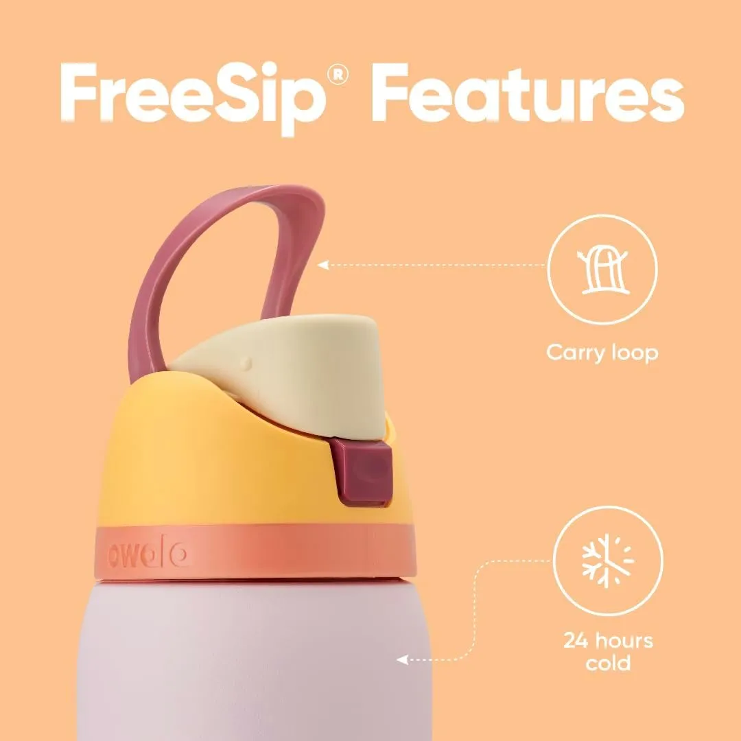 FreeSip Insulated Stainless Steel Water Bottle with Straw for Sports and Travel, BPA-Free Sports Water Bottle, 32 oz, Candy Store