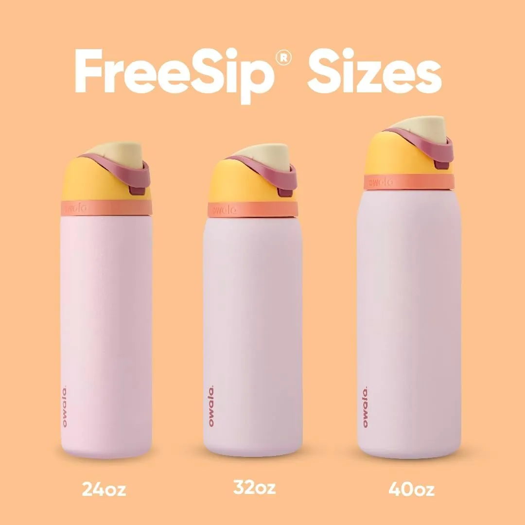 FreeSip Insulated Stainless Steel Water Bottle with Straw for Sports and Travel, BPA-Free Sports Water Bottle, 32 oz, Candy Store
