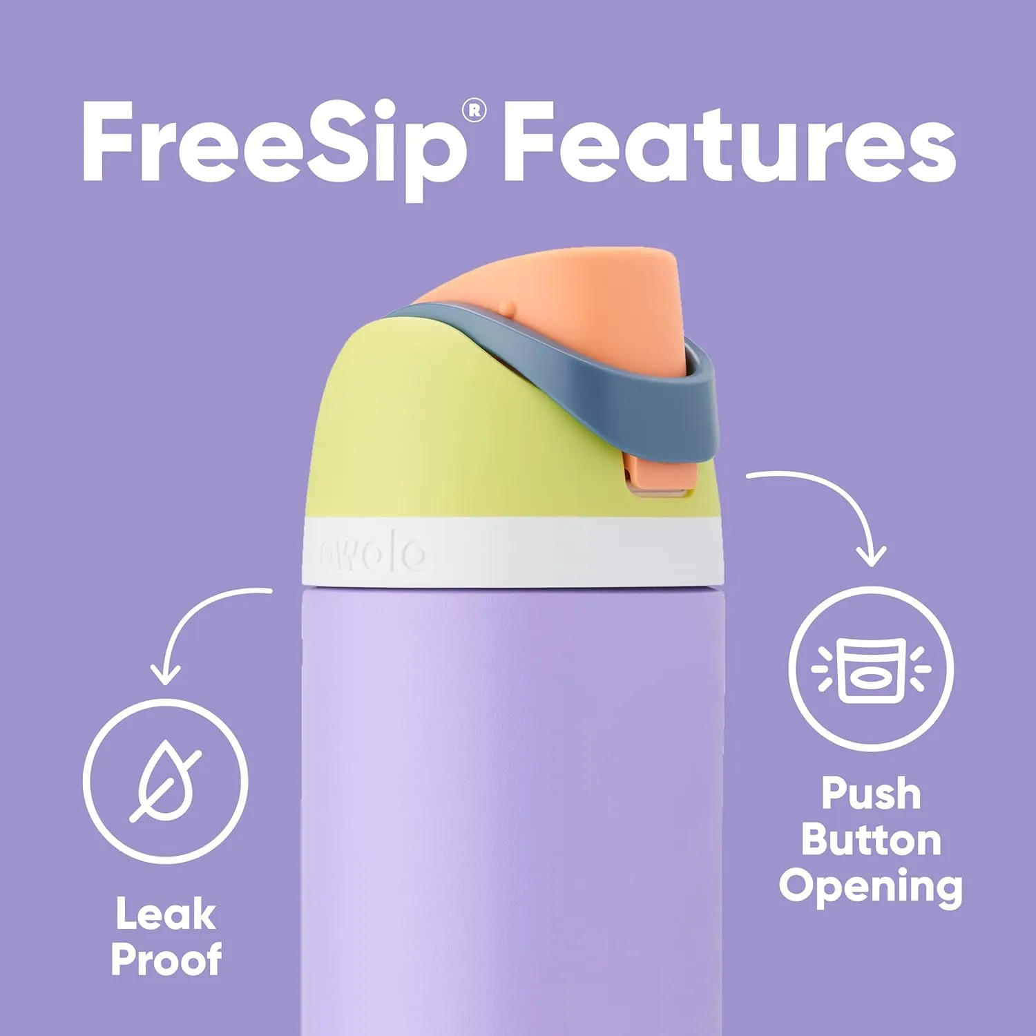 FreeSip Insulated Stainless Steel Water Bottle with Straw for Sports, Travel, and School BPA-Free Sports Water Bottle, 32 oz, Denim