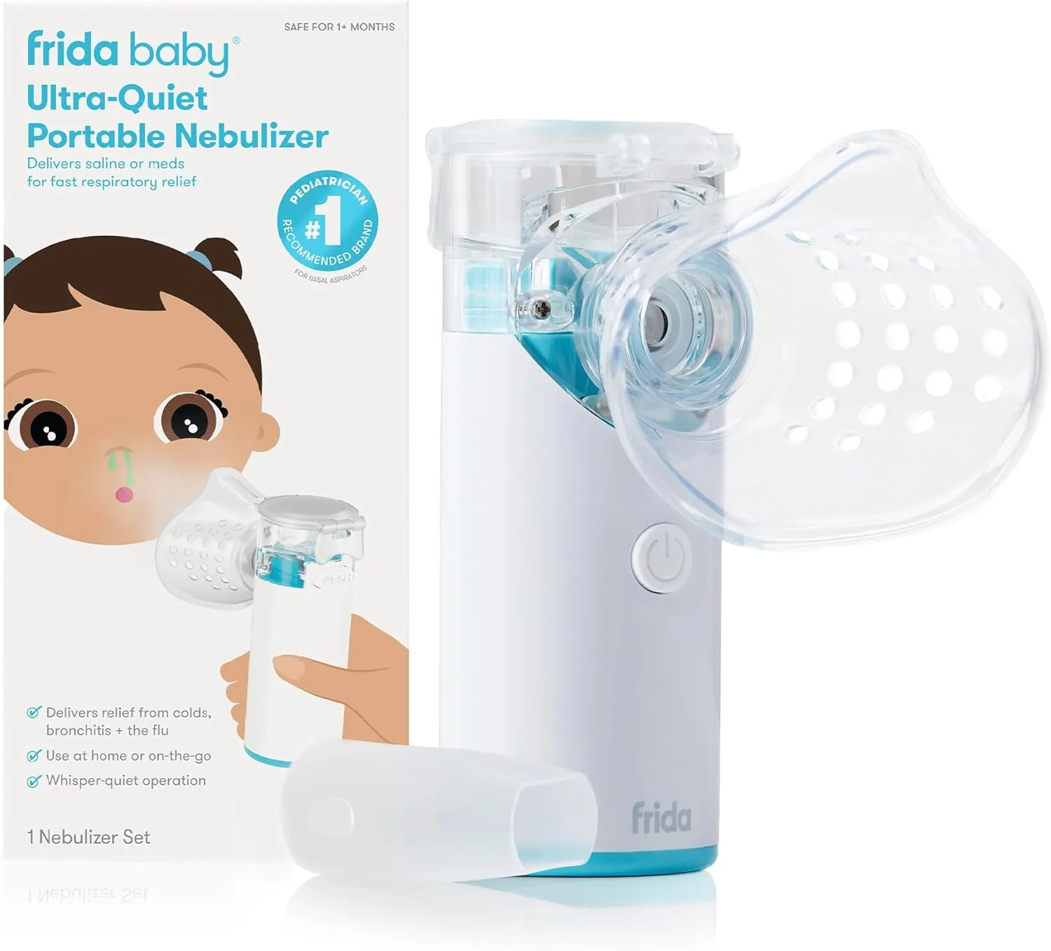 Frida Baby Nebulizer for Babies, Portable Nebulizer for Kids, Babies & Infants, Ultra-Quiet Handheld Nebulizer with Mask   Diffuser, Congestion   Flu Relief
