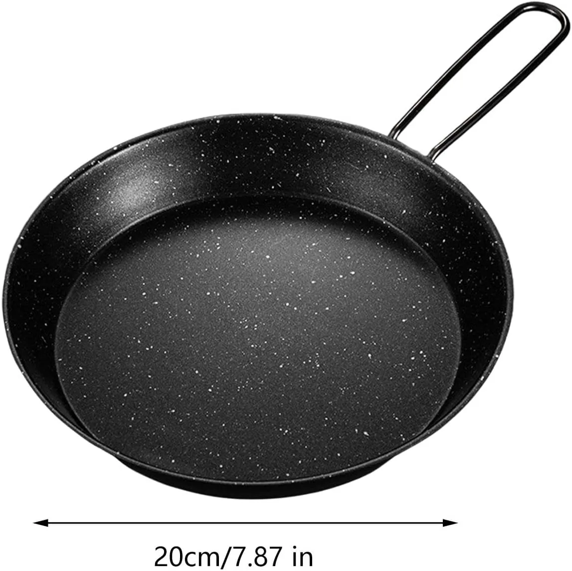 Frying Pan Cooking Pan with Foldable Handle for All Stovetops Cookware Griddle Pans Nonstick for Outdoor Cooking Home Kitchen, 20cm
