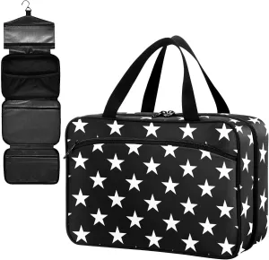 Fustylead White Stars Large Medical Storage Bag with Zipper Empty First Aid Bag Trauma Kit for Traveling Hiking Camping Backpacking