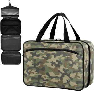 Fustylead Woodland Camouflage Large Medical Supplies Organizer Bag with Zipper Empty First Aid Bag Trauma Kit for Traveling Hiking Camping