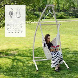 G TALECO GEAR C-Type Hanging Hammock Chair Stand, Heavy Steel Swing Hammock Chair Stand, Suitable for Indoor and Outdoor Swing Frame（Seat not Include）