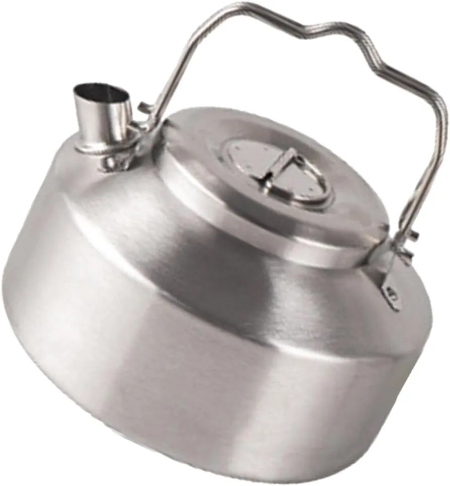 GANAZONO Portable Tea Kettle Camping Stovetop Kettle 1l Mini Tea Pot Stainless Steel Outdoor Cooking Accessory