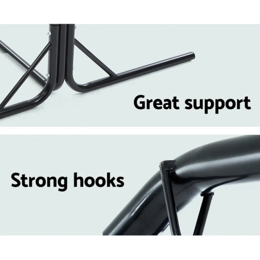 Gardeon Hammock Chair Steel Stand 2 Person Double Outdoor Heavy Duty 200KG HM-CHAIR-STAND-U