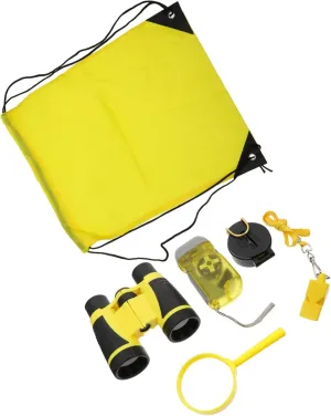 Garneck 1 Set Outdoor Exploration Kit Adventure for Includes Flashlight Compass Magnifying and Whistle for Cognitive Learning and Parent Interaction