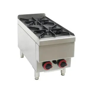 GASMAX Benchtop LPG 2 Burner Cooktop JUS-TR-2LPG.