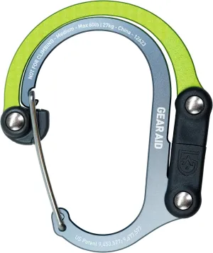 GEAR AID HEROCLIP 360° Swivel Carabiner Gear Clip and Hook (Medium) for Camping, Backpack, Suitcases and Garage Organization