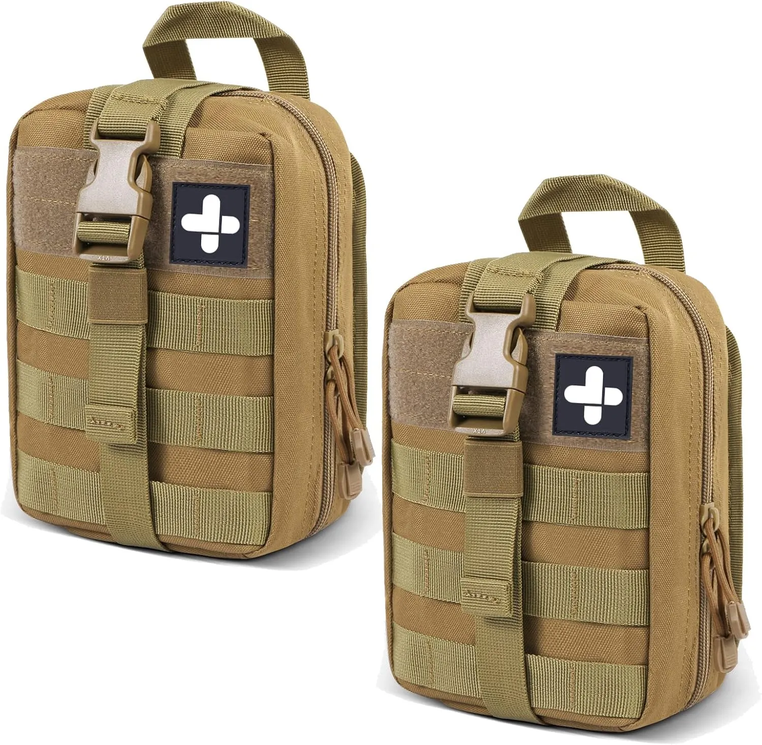 Gogoku 2-Pack First Aid Pouch 1000D Nylon Tactical Molle Medical Pouch Utility Pouch for Outdoor Activities Medical Supplies Bag Only