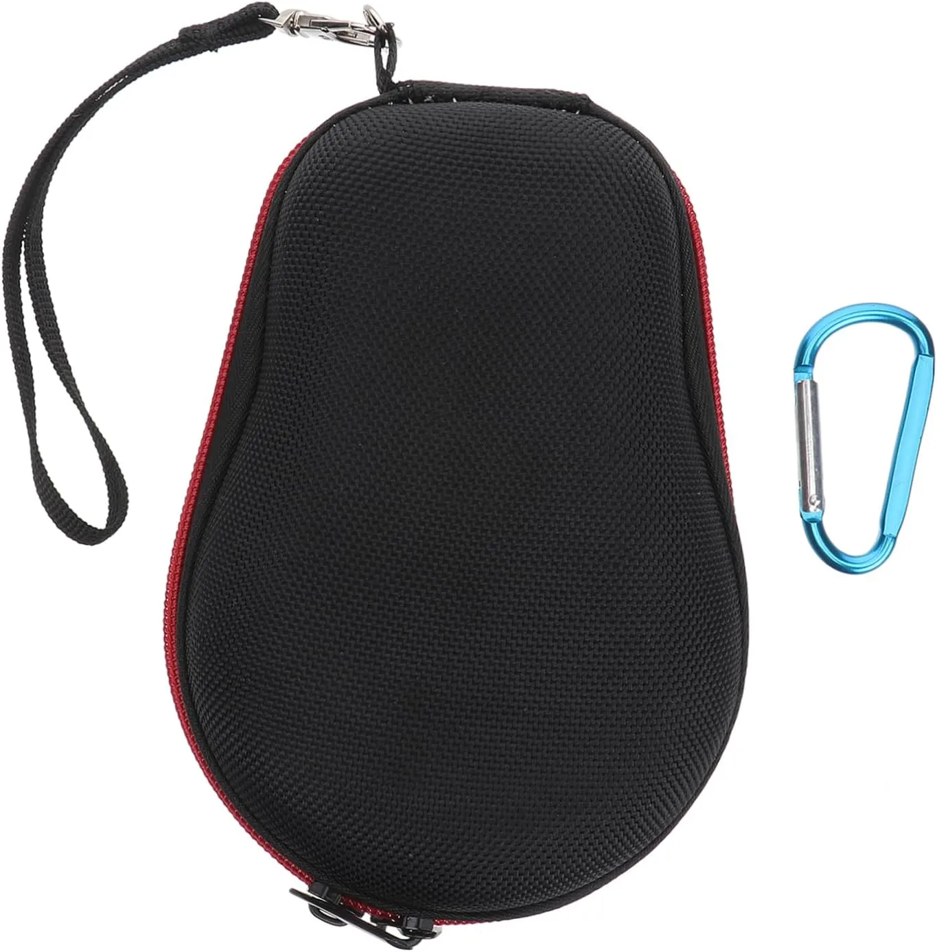 Gourd Portable Speaker Storage Case for Clip Lightweight Travel Carrying Bag with Comfortable Strap and Mesh Pocket for Accessories Black