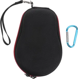 Gourd Portable Speaker Storage Case for Clip Lightweight Travel Carrying Bag with Comfortable Strap and Mesh Pocket for Accessories Black