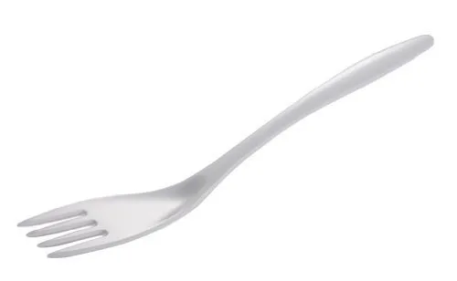 Gourmac 12.5" Melamine Cooking / Serving Fork, White - Set of 2