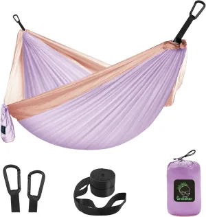 GRASSMAN Kids Hammock-Small Camping hammocks, Portable Camping Gear for Child Indoor/Outdoor use, with Tree Straps & Carabiners Purple