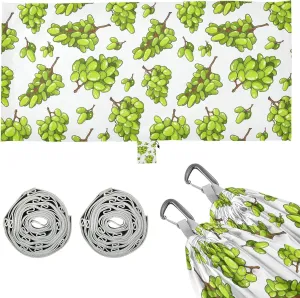 Green Grape Patterns Camping Hammock with Tree Straps, Portable Lightweight Parachute Hammocks Camping Accessories Gear for Indoor Outdoor Backpacking Travel Hiking Beach