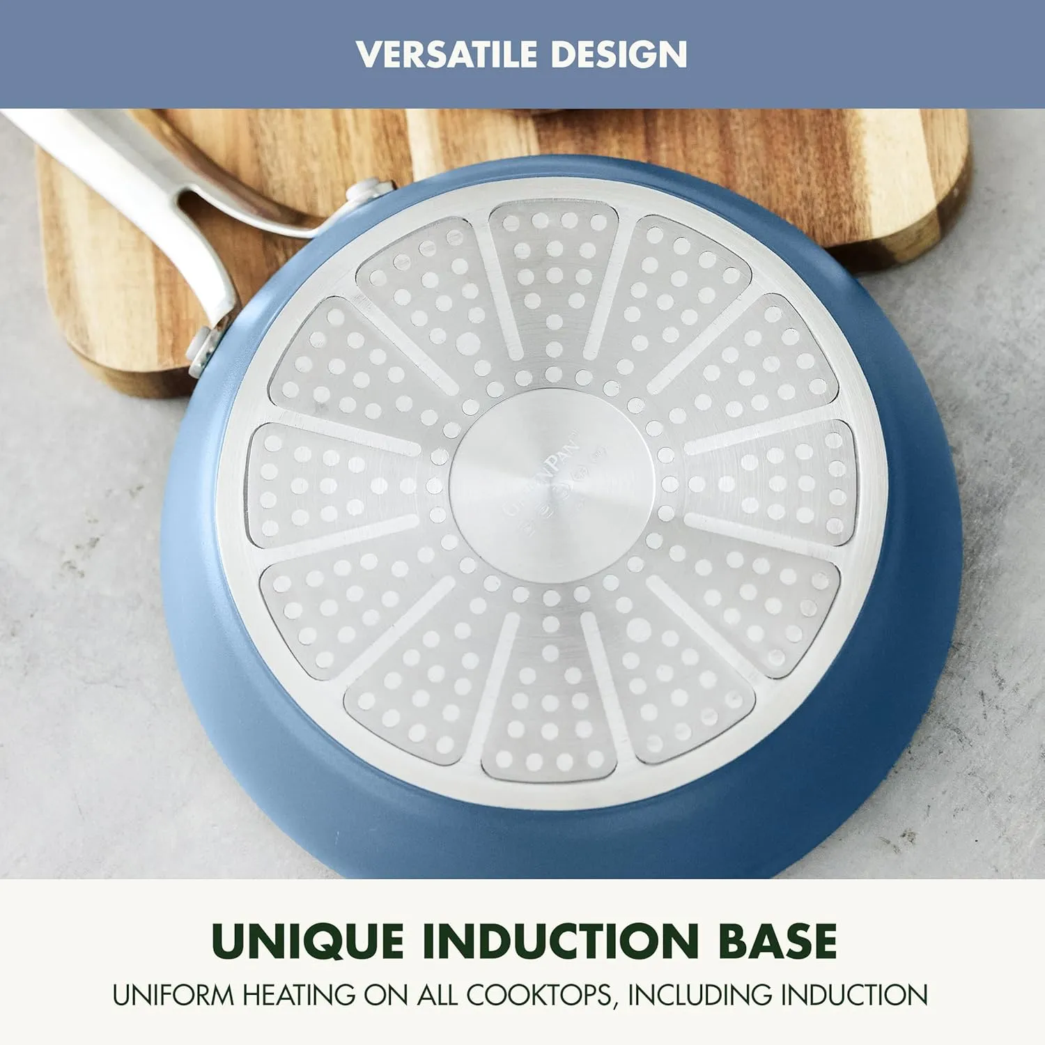 GreenPan Nova 8" Frying Pan Skillet, Oprah’s Favorite Things 2024, Ceramic Nonstick Cookware, PFAS Free, Toxin-Free, Induction Suitable, Dishwasher & Oven Safe, Durable, Easy Clean, Ocean
