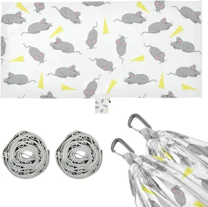 Grey Cartoon Mice Camping Hammock with Tree Straps, Portable Lightweight Parachute Hammocks Camping Accessories Gear for Indoor Outdoor Backpacking Travel Hiking Beach