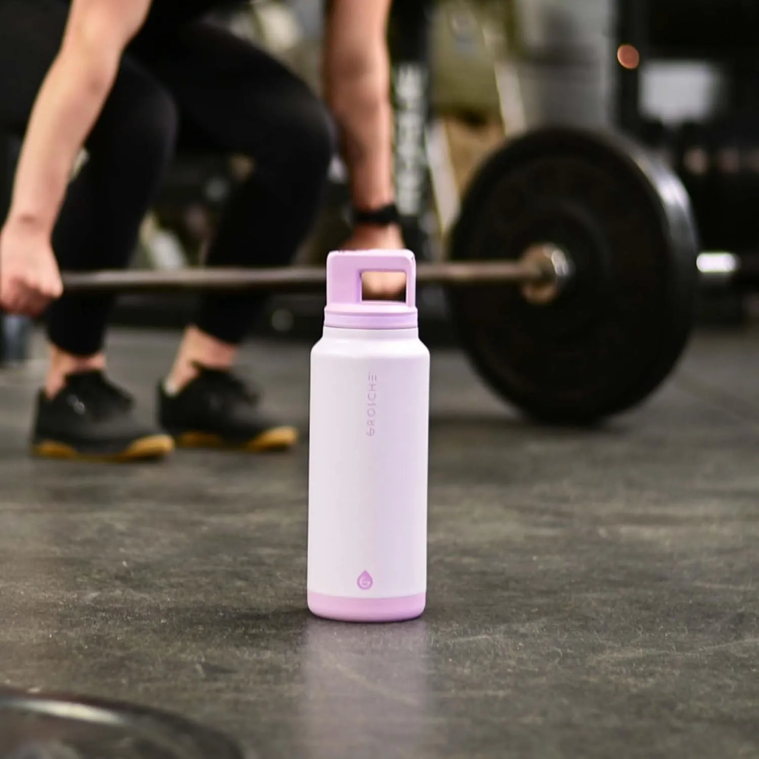GROSCHE Alpine Flip n' Sip 40 oz Insulated Water Bottle - Stainless Steel, Leakproof Flask with Straw - Perfect for Gym, Travel & Outdoor Use - Keeps Water Cold up to 60 hrs - Lavender