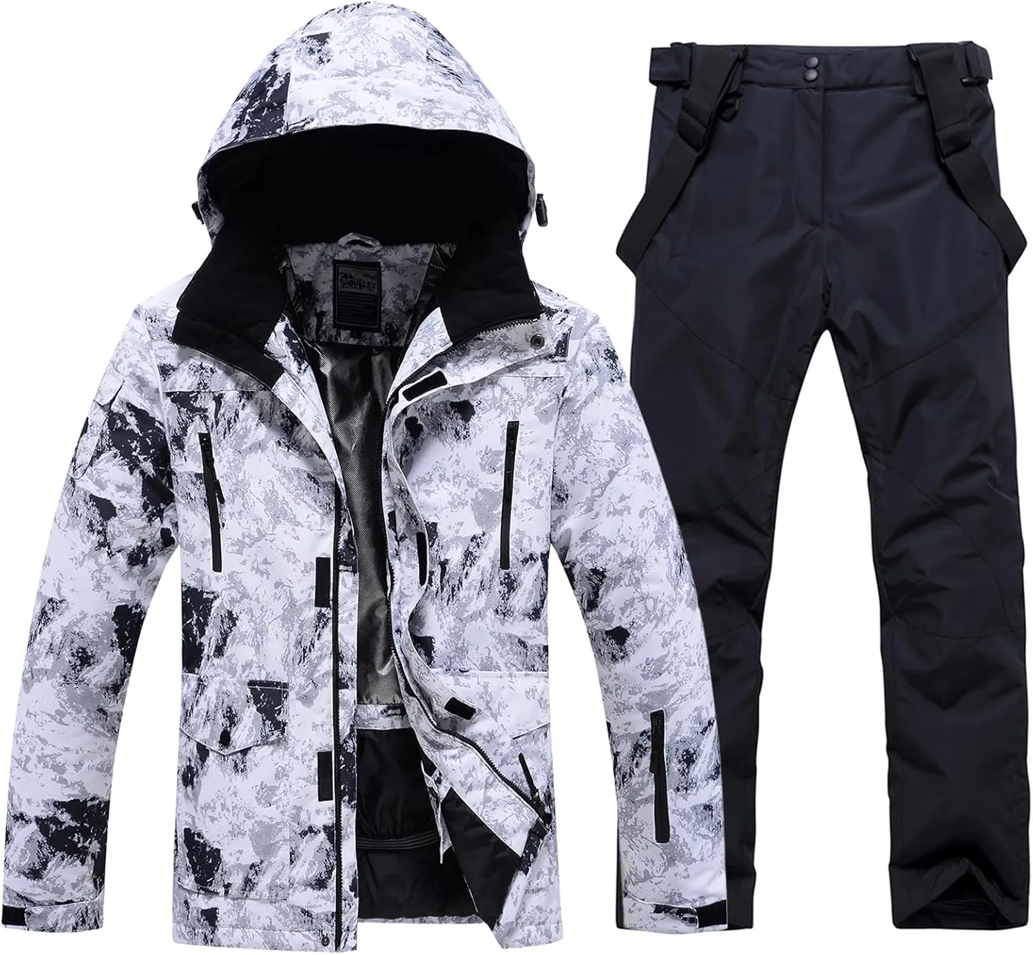 GS SNOWING Men's Jacket and Pants Set Insulated Waterproof Waterproof Snowboard Snowsuits for Snow Sport