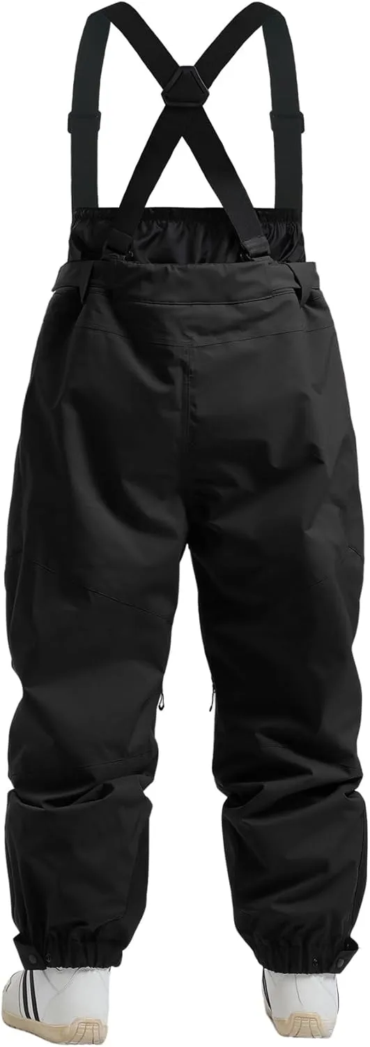 GSOU SNOW Men Snow Bibs Women Baggy Ski Pants Snowboard Overall Insulated Waterproof Windproof Warm Winter